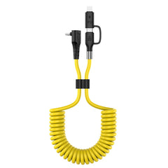 Spring car PD data cable 60w 2-in-1 elbow telescopic fast charging cable suitable for Ideal Wenjie Tesla