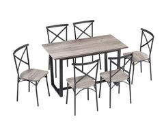 7 Pieces Dining Set 7-Piece Kitchen Table Set Perfect for Kitchen Breakfast Nook