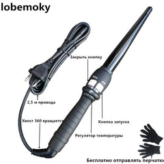 curlers conical curling iron single tube ceramic glaze pear flower cone electric hair curly hair : 110-240 - v