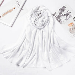 Malaysia bawal 110*110cm Large Square Scarf Single Color Matte Satin Silk Scarf Women's Headscarf Shawl