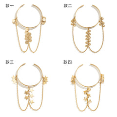 Ethnic style, personalized metal iron chain, arm chain, niche, simple, open-ended arm bracelet, arm ring, female
