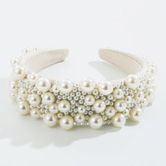 New Heavy Industry Pearl Hair Ornament Women's Wide brim Korean version Net Red Washing Head Band Hair Ornament