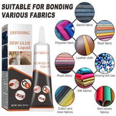 Jaysuing Cloth Repair Glue White Seam Glue Clothing Repair Glue Washable Ironing Cloth Adhesive Glue