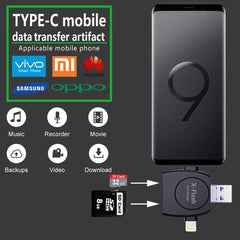 Mobile card reader four in one Android SD/TF card reader OTG type-c suitable for Apple phones