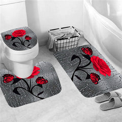 Hot HD Digital Printing Polyester Waterproof Polyester Flower Bathroom Hotel Shower Curtain