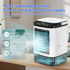 3-speed Portable Mini Air Cooler (900ML Tank) - Fan & Humidifier. For bedroom/office.