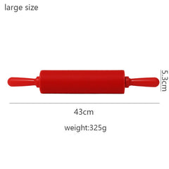 Wooden Handle Silicone Rolling Pin Rolling Pin Roller Flour Pin Small Medium And Large Household Baking Tools And Kitchenware
