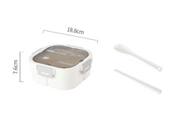 Classic simple microwaveable portable salad box lunch box with cutlery