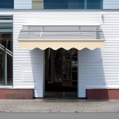 5934W Series Door Window Awning Canopy W59"xD34" Made of 0.137Inch /3.5mm Thick Virtually Crystal Solid Polycarbonate Sheet