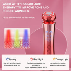 Portable Microcurrent Facial Device Lifting Tighten Wrinkle Removal Skin Care Whitening Handheld Facial Massager