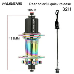 HASSNS PRO7 MTB Hub 32 Holes Bearing Bike Freehub Rear Hub Quick Release 32H Four Palin 7 8 9 10 11 12 Speed 6 Pawl Hubs