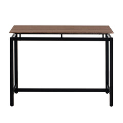 TREXM 5-piece compact bar table with table and stool - modern industrial design (dark brown)