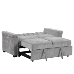 U_STYLE Convertible Soft Cushion Sofa Pull Bed ,for Two People to Sit On