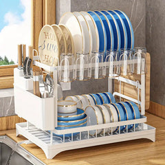 Kitchen drainage rack bowl and dish rack bowl and dish storage rack household utensils knives and forks storage rack