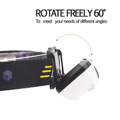 CREE 5W LED Body Motion Sensor Headlamp Mini Headlight Rechargeable Outdoor Camping Flashlight Head Torch Lamp With USB Charging