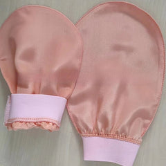 Silk exfoliating face wash and beauty towel, soft and exfoliating, bath and scrubbing, silk bath and face wash gloves