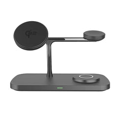 Multi functional QI2 wireless charging desktop magnetic three in one charging stand