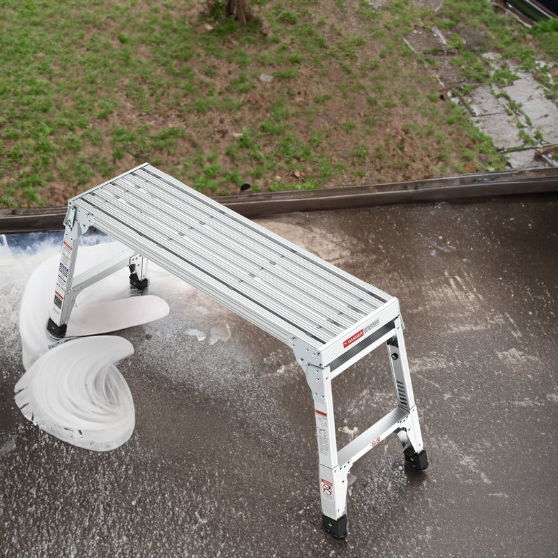 Aluminum Work Platform Large Size Step Stool Folding Portable Work Bench 40