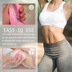 Aromatherapy Body Sponge, Firming Skin Belly Calf Arm Toning Body Cleansing Bath Sponge