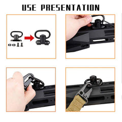 New Ordinary Two-Point Tactical Gun Rope CS Nylon Tactical Shoulder Belt Cross Body Nylon Gun Belt Set