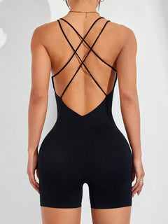 Spaghetti Strap Crisscross Romper