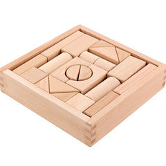 Puzzle Wooden Children's Wooden Boxed Beech 22 Pieces Can Be Bitten Assembled Building Blocks Pile Up Early Education Toys