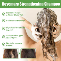 Rosemary Shampoo Deep Cleansing Massage Scalp Moisturizing Soft Dense Hair Shampoo