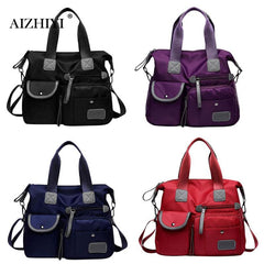 Multiuse Women Waterproof Handbag Nylon Tote Fashion Messenger Crossbody Bags for Women Top-Handle Shoulder Purse Travel Bag