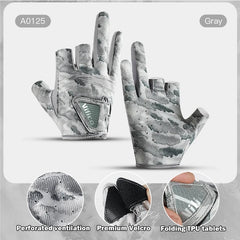 Outdoor fishing equipment - thin comfortable breathable leak proof 3-finger lure fishing gloves