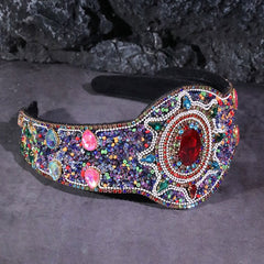 Baroque Palace Style Heavy Industries Full Diamond Hair Hoops Female