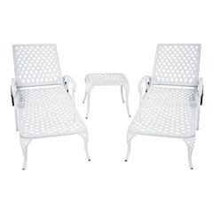 Aluminium Cast lounge chair 1pcs white
