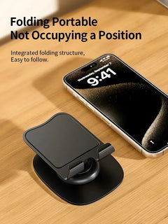 Multi-Function Folding Lift Lazy Mobile Phone Stand 360° Rotating Live Stand Aluminum Mobile Phone Tablet Desktop Stand