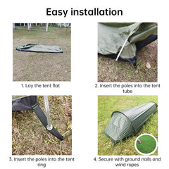 Lightweight single - person camping tent, outdoor camping sleeping bag, hiking travel gear, 2025 novelty