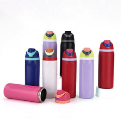 Insulated Stainless Steel Water Bottle (24OZ/32OZ), with straw, BPA-Free, great for sports and travel.
