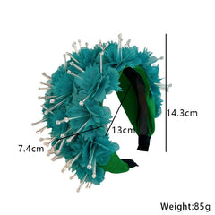 Fashionable design wide edge fabric crystal headband