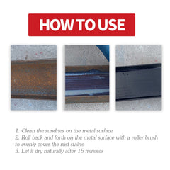 Rust Removal Roller Brush, Radiator Anti-corrosion Conversion Refurbished Anti-rust Metal Coating Primer Brush