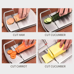 Cheese Cutter Stainless Steel  With Graduated Slicer Household Baking Tool Butter Cheese Divider