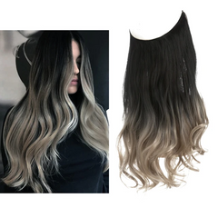 One-piece women's hair extension piece with abundant hair volume U-shaped fishing line invisible and natural long curly hair