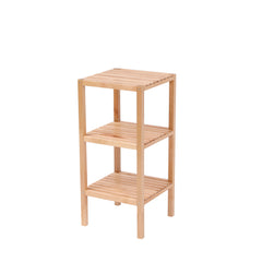 3-Tier Birch Bathroom Shelf, Narrow Shelving Unit, Multifunctional Storage Rack, Corner Rack, for Kitchen, Living Room