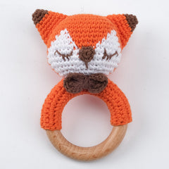 Carving Name Baby Soothing Bell Newborn Gift Bath Gift Knitted Cartoon Doll