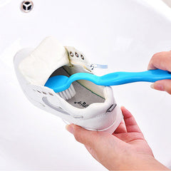 Multi-Function Double-Headed Long Handle Cleaning Shoe Washing Brush Plastic Shoe Inner Side Brush Decontamination Brush Toilet Cleaning