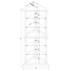 Corner Curio Dispaly Cabinet with Lights, Adjustable Tempered Glass Shelves, Mirrored Back,Cherry(E26 light bulb not included)