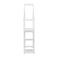 House-shaped Wooden writing Desk,Kids study Table,Bookshelf & Toy Storage,White