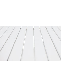 Outdoor Folding Wooden Side Table, White, 15"D x 22.75"W x 18.25"H