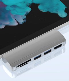Suitable for Surface Pro 4/5/6 docking station USB to HDMI same screen card reader expansion hub