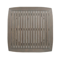 Outdoor Square Acacia Wood Table with Straight Legs, Gray