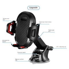 Long Rod Automatic Lock Car Phone Holder Telescopic Suction Cup Mount for Car Air Vent Lazy Live Streaming