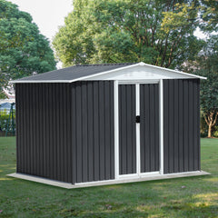 GO 47.2" Large Wooden Dog House Outdoor, Outdoor & Indoor Dog Crate, Cabin Style, With Porch, 2 Doors