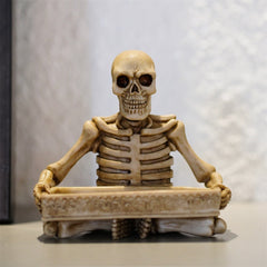 Antique Skull Holding Slot Storage Small Tray