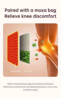 Electric heating knee massage instrument, vibration moxibustion, shoulder and elbow joint pain, hot compress knee massager for old cold legs